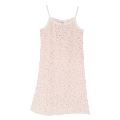 春秋季女童纯棉长袖睡衣睡裙睡袍家居服长款中大童法式条纹睡裙