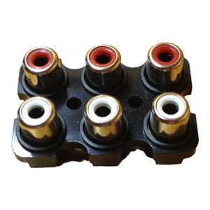 AV3孔莲花插座 RCA三位黄白红音视频插座音响功放插座