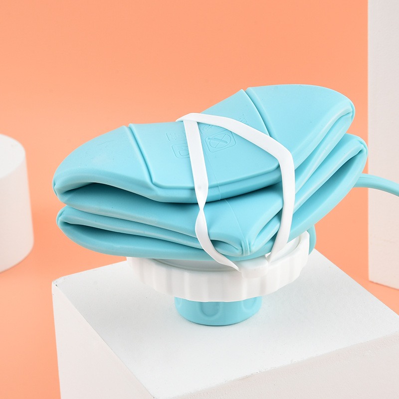 硅胶折叠水杯600ml大容量户外旅行运动便携硅耐高温食品级折叠杯