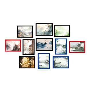 磁性展示贴5寸照片墙组合免打孔磁性相框全家福照片海报荣誉挂墙6寸儿童展示画框创意作品磁吸展示框墙贴