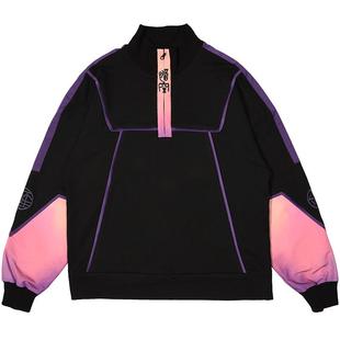 wookong悟空春季新品七彩祥云拼接刺绣套头卫衣男士女休闲外套潮