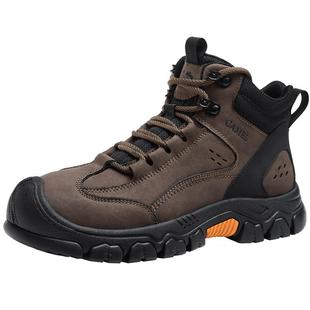 骆驼高帮鞋男2025季新款耐磨防滑防撞徒步登山鞋加绒保暖休闲棉鞋