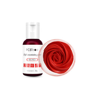 PCB裱花色素大红色25g食用烘焙蛋糕ac柠檬黄日落黄黑色fc翻糖色素