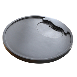 天然乌金石茶盘圆形单盘石材一体整块石板家用客厅茶台石头茶托盘