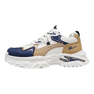 回力运动鞋男款冬季2026新款防水厚底休闲老爹鞋超火皮面跑步鞋男