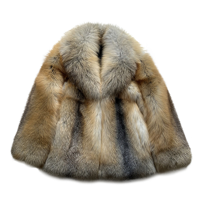 由派头金岛狐男士狐狸毛皮草外套