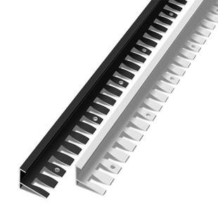 铝合金F型收边条瓷砖包边楼梯踏步压边条圆弧可弯曲木地板收口条