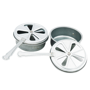 不锈钢可调火力酒精杯 带盖酒精炉芯 可旋转酒精炉 燃料盒酒精盒