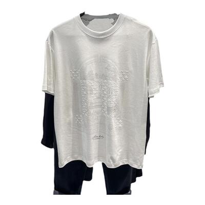 夏季新款2024纯白色短袖t恤立体