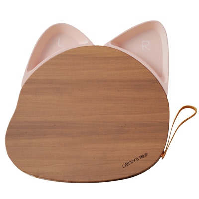 lanmi懒米乌檀木菜板可拆卸猫耳