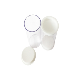 PVC透明硬管两头带盖子透明包装管枪钻套管五金零件保护筒内径26