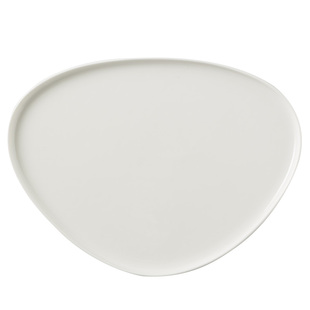 北欧异型三角西餐盘牛排餐盘高级感简约餐厅后厨餐具平盘子釉下彩