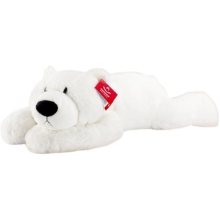 正版吾卢拉趴趴北极熊抱枕白色布娃娃女生超柔软床上儿童毛绒玩具