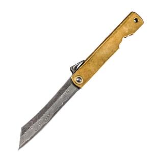 狼瑔大马士革钢户外生存小刀随身刀锋利刀具防身荒野求生战术刀