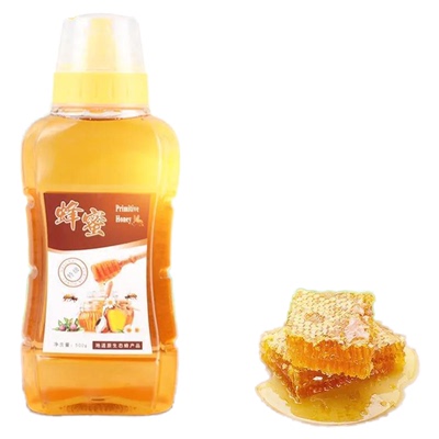 500g百花蜂蜜深山土蜂蜜野生洋槐花天然蜜源便携橄榄瓶装尖嘴正品