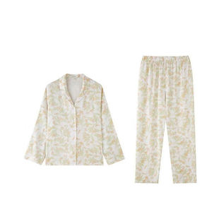 关于温柔丨淡雅知性人棉贡缎高级感花卉碎花女士睡衣家居服套装