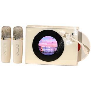 蓝牙音箱家用K歌悬浮歌词音响带话筒麦克风一体机唱歌小型ktv礼物