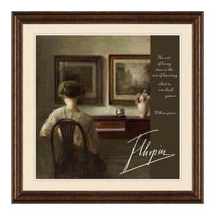 美式客厅书房背景墙装饰画复古艺术风景油画布壁画时尚高级感挂画