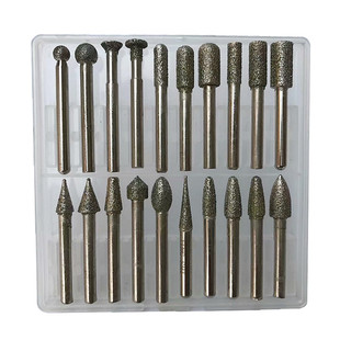 加长金刚石磨头6mm柄 圆柱/子弹/圆球型金刚砂磨头总长90mm电磨头