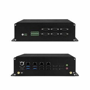 占美工控主机i5-14450HX四网六串四屏i7-8705G独显视觉检测小电脑