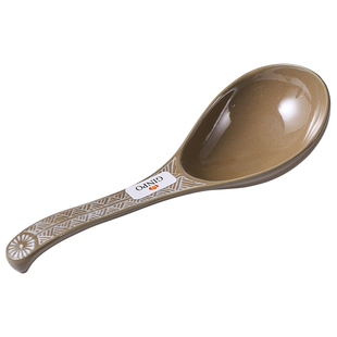 日本原装进口GINPO万古烧花三岛火锅碗火锅勺公用勺大汤勺置物盘