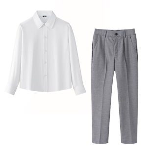 中小学生儿童演出服秋春秋长袖衬衫泰式校服班服合唱服朗诵团体服
