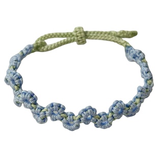 栀子花勿忘我手绳Diy纯手工编绳手链饰品闺蜜女友礼物可调节