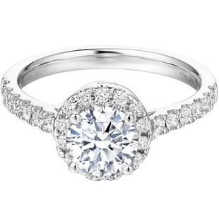 DRTRUE LOVE典雅求婚钻戒结婚钻石K金戒指1克拉女戒铂金WJ0066