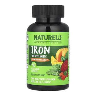 NATURELO铁与维生素C膳食补剂黄金搭档肠道易吸收缓解压力能量供