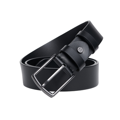 海澜之家头层牛皮针扣腰带