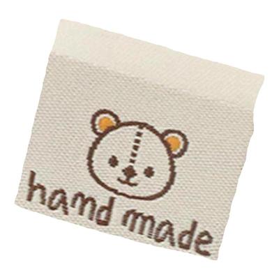 韩国进口纯棉豪华风手绘小熊布标