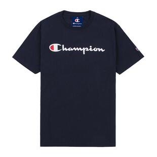 正品CHAMPION美版冠军短袖男女情侣款经典logo字母印花圆领T恤衫