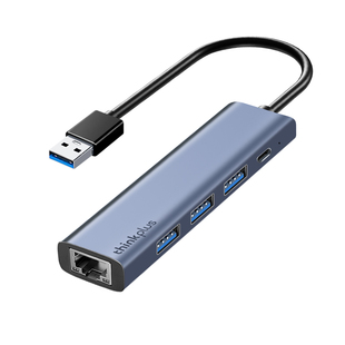 联想usb转网口扩展器千兆Type-C网口转接头rj45网线转接器有线网卡铝合金拓展坞适用笔记本mac电脑平板