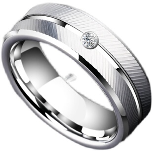 轻奢莫桑石钻戒潮男食指单身戒乌金银色个性百搭指环时尚女士戒指