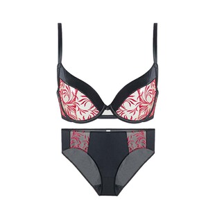 【赤凤】青色瑞士重工刺绣高光纹身款夏季超薄款性感内衣文胸