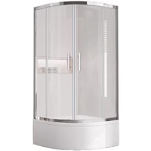 箭牌弧扇形淋浴房简易隔断浴盆浴室卫生间洗澡家用冲淋房带高底座