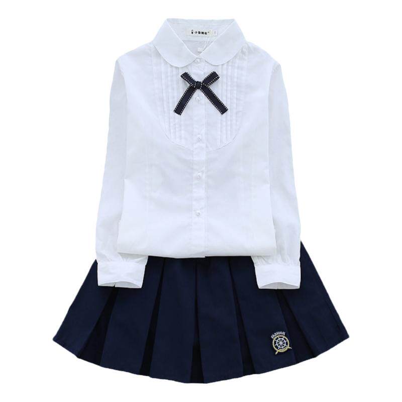 大童衬衣白色春秋款小学生校服
