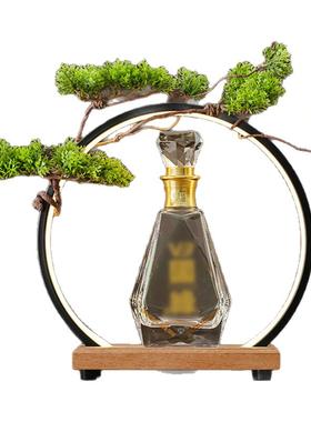 中式灯圈展示发光底座加灯白酒红酒玉石水晶展示架品鉴会酒庄水晶