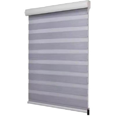 免打孔安装双层柔纱帘遮光防晒