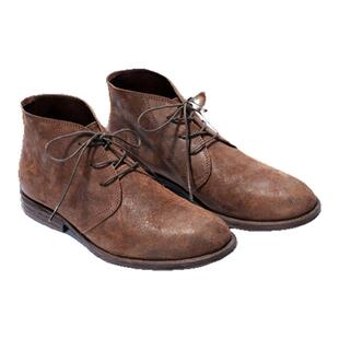 Mantova曼托瓦新款手工复古做旧真皮女鞋 英伦休闲短靴打蜡系带