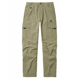 骆驼男装休闲裤男款运动秋冬加绒直筒工装裤时尚潮流百搭机能长裤