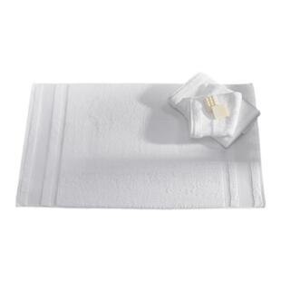 喜来登酒店浴室地垫 五星级酒店纯棉耐用吸水家用防滑地巾白色
