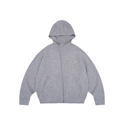 RAPPEYE百搭宽松重磅斜拉链毛衣