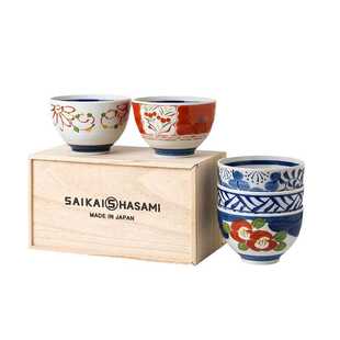 日本进口献上锦陶瓷餐具大号米饭碗汤钵家用精致面碗礼盒装
