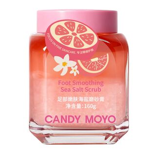 CandyMoyo足部嫩肤海盐磨砂膏西柚与橘香滋润保湿改善粗糙去死皮