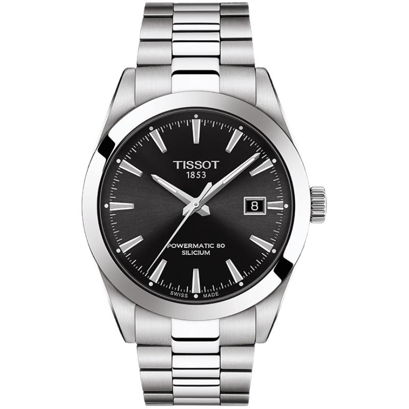 【新年礼物】Tissot天梭官方正品风度经典机械钢带手表男表