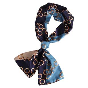 长条小丝巾女百搭夏季2024新款薄款洋气高级黑白围脖领巾韩式围巾