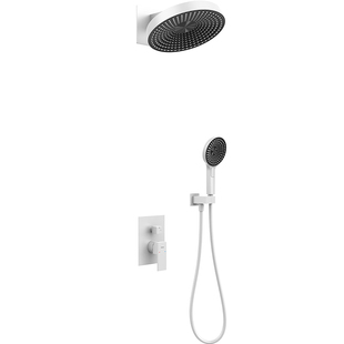 鼎菲暗装花洒套装入墙式精铜嵌入隐藏式预埋家用淋浴白色热熔花洒