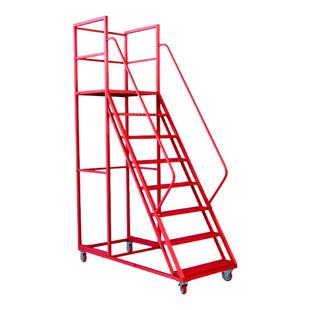 家用搬货取货登高梯可移动带轮子上阁楼用梯可拆卸登高平台作业梯