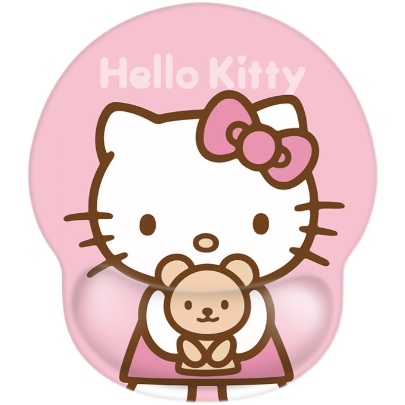 kitty猫可爱少女心文艺办公电脑鼠标垫护腕硅胶软垫女生鼠标手